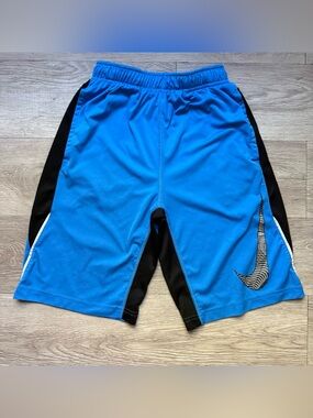 Nike Dri-FIT Blue Black Athletic Shorts Youth Large